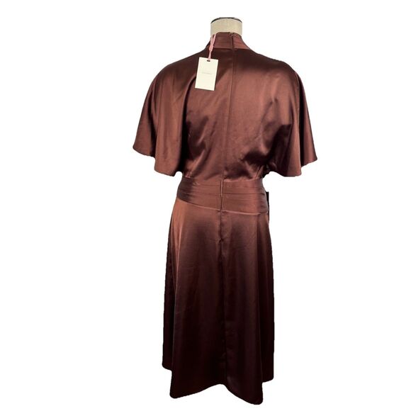 Alex Marie Satin Cocktail/Party Occasion Dress Size 8 Brown Satin NWT READ - Picture 4 of 13